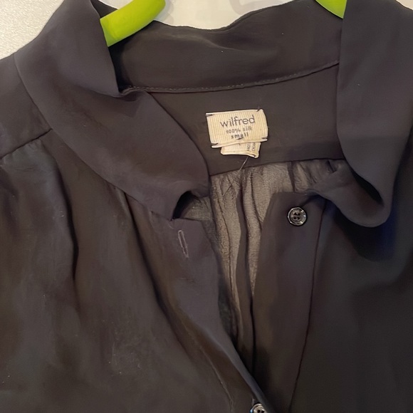 Wilfred Black Sheer Blouse - size small - Picture 3 of 4